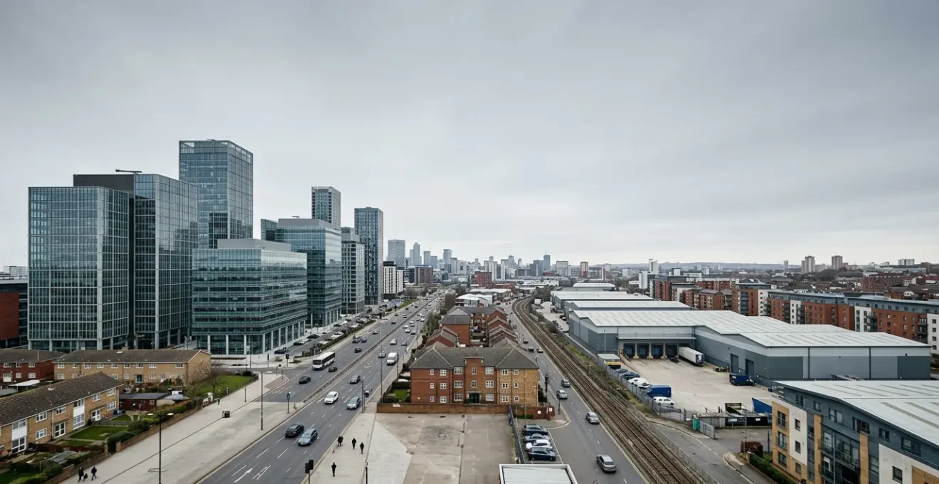 Strategic property portfolio diversification concept showing modern investment landscape