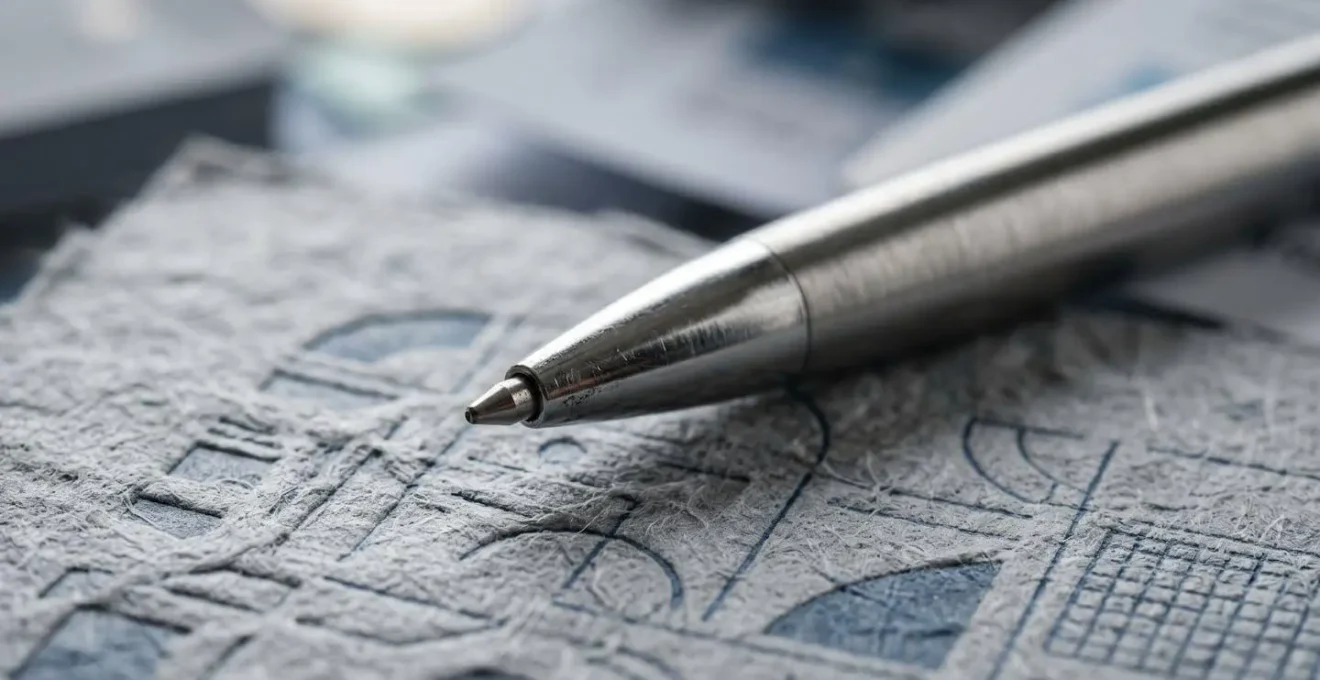 Close-up macro view of financial analysis tools examining credit risk patterns