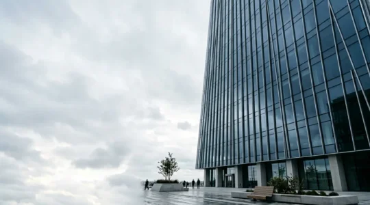 Modern commercial office building with glass facade designed to attract innovative tech companies