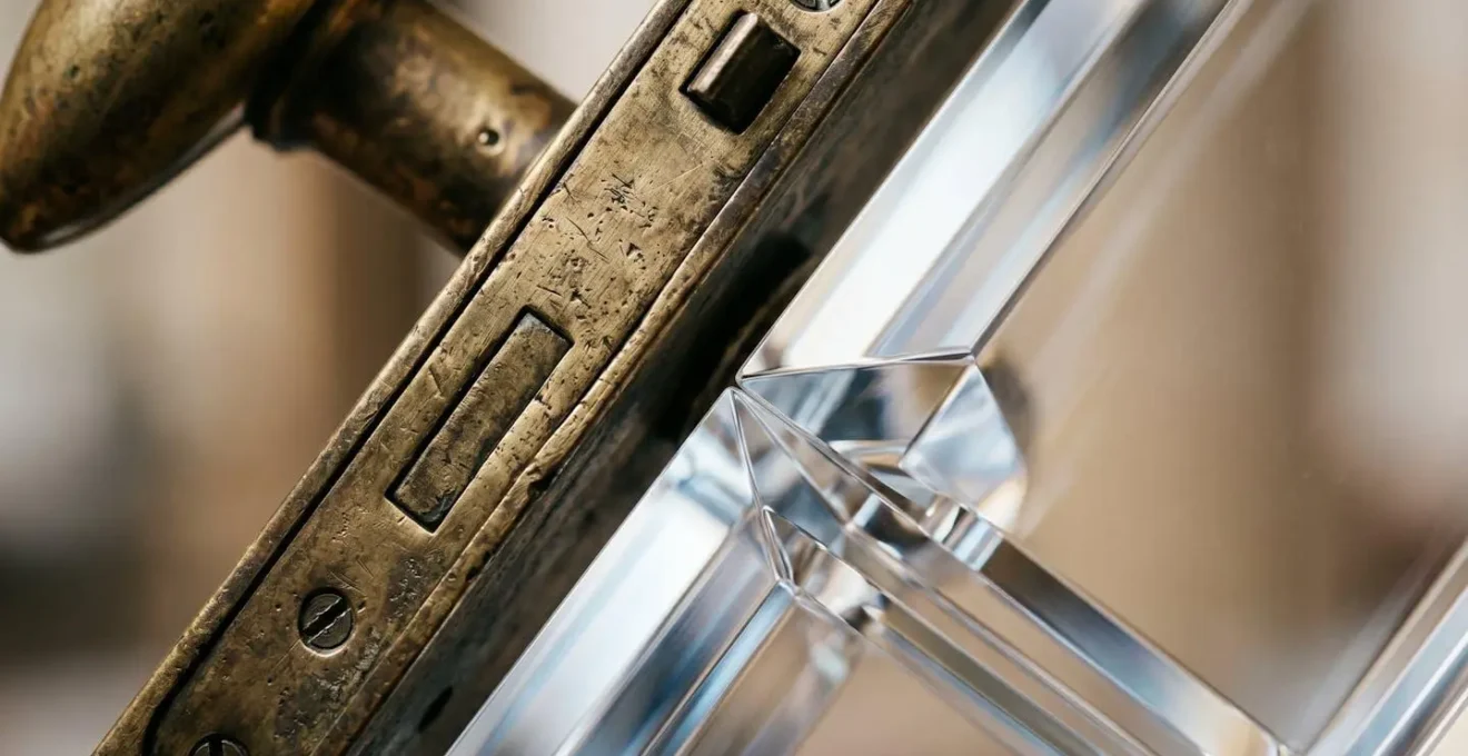 Macro close-up of contrasting material textures representing different property ownership pathways and control mechanisms
