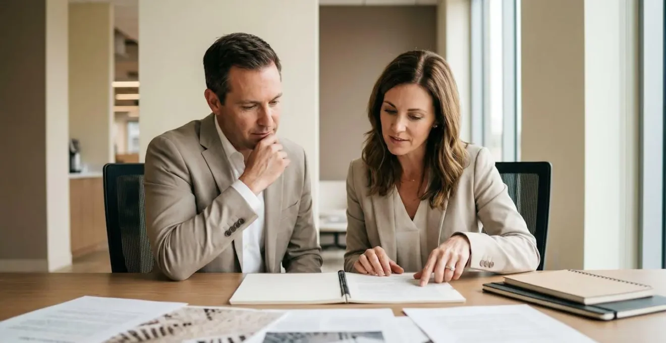 Professional tax consultation scene showing strategic planning for international tax treaties
